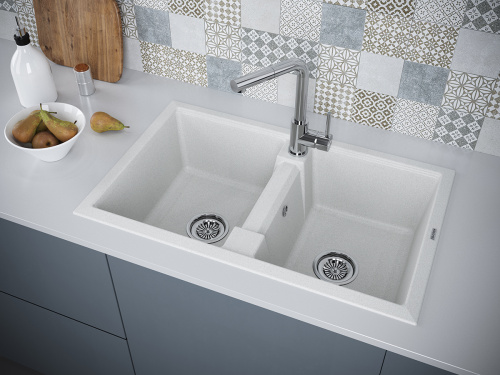 Кухонная мойка Paulmark TANDEM 80/2 PM238150-GR 80х50 цвет серый - фото 3